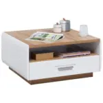 M&ouml;belix Couchtisch Auris Mit 2 Laden + Soft Close, Eiche Dekor/wei&szlig;