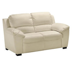 2-Sitzer-Sofa Danilo Rücken Echt Beige Lederlook