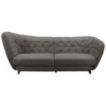 Möbelix Big Sofa mit Echtem Rücken Retro B: 256 cm Dunkelbraun