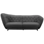 Möbelix Big Sofa mit Echtem Rücken Retro B: 256 cm Anthrazit