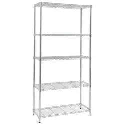 Regal M. 5 Einlegeböden Meran 2 B: 91 Cm Chromfarben