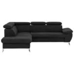 M&ouml;belix Ecksofa mit Schlaffunktion und Bettkasten Gisele Schwarz