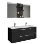 Möbelix Badmöbel-set 2-tlg. Hängend Budasi 112 Cm Schwarz