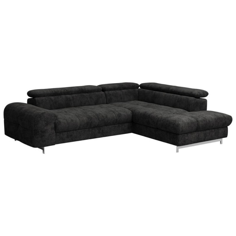 Ecksofa mit Schlaffunktion Cloud + Schwarz