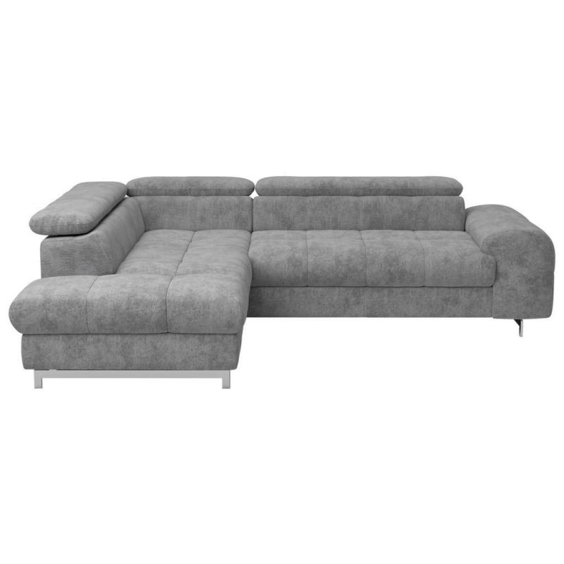 Ecksofa mit Schlaffunktion und Cloud + Grau