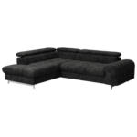 Möbelix Ecksofa mit Schlaffunktion Cloud + Schwarz