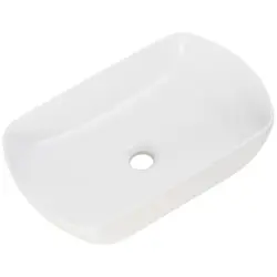 Aufsatzwaschbecken New York Keramik BxHxT: 50x13x32 cm Weiß
