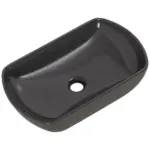 M&ouml;belix Aufsatzwaschbecken New York Keramik BxHxT: 50x13x32 cm Grau