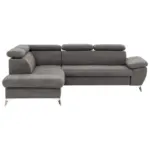 M&ouml;belix Ecksofa mit Schlaffunktion Gisele und Bettkasten Grau