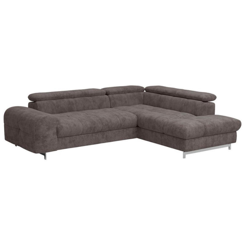 Ecksofa mit Schlaffunktion Cloud + Dunkelbraun