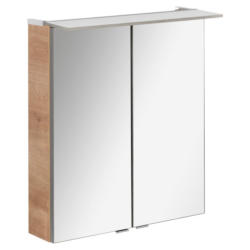 Spiegelschrank B.perfekt + Led 2-Türig 60x70x24cm Eiche Dekor