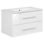 Möbelix Waschbecken mit Unterschrank Perfekt B: 82 cm Weiß