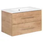 Möbelix Waschbecken mit Unterschrank Perfekt B: 82 cm Eiche Dekor