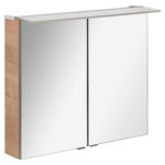 Möbelix Spiegelschrank B.perfekt + Led 2-Türig 80x70x24cm Eiche Dekor