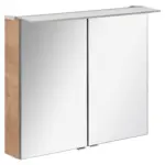 Möbelix Spiegelschrank B.perfekt + Led 2-Türig 80x70x24cm Eiche Dekor