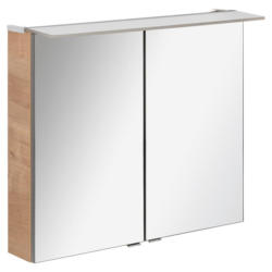 Spiegelschrank B.perfekt + Led 2-Türig 80x70x24cm Eiche Dekor