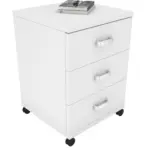 Möbelix Rollcontainer Weiß Tobila 45x58x44 cm
