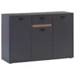 Möbelix Kommode Mit Bügelgriff B: 138 Cm Slot 3t Dunkelgrau
