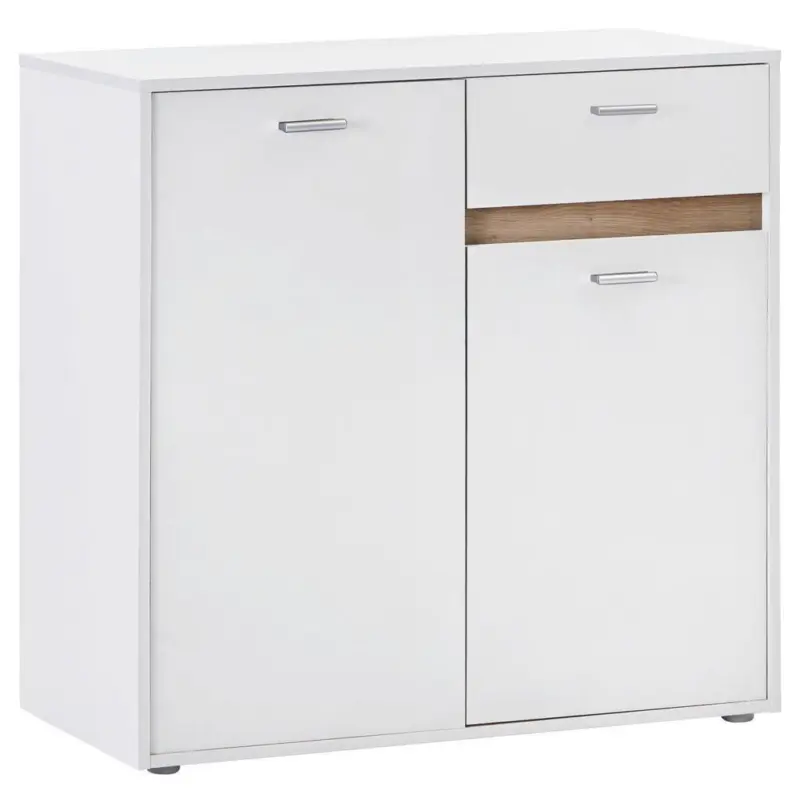 Kommode Mit Bügelgriff B: 93 Cm Slot 2t Hellgrau