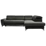 Möbelix Ecksofa mit Schlaffunktion und Bettkasten Swan Schwarz