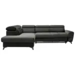 Möbelix Ecksofa mit Schlaffunktion und Bettkasten Swan Schwarz