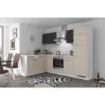 Möbelix Einbauküche Eckküche Möbelix Pn 80 Mit Geräten 175x275 Cm Grafit/kaschmirgrau
