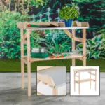 Möbelix Pflanztisch Mit Ablagefläche Holz Natur L/b/h: 82x38x78 Cm