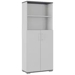 Aktenschrank Gw-Profi Graphitfarben/Grau B: 80 cm