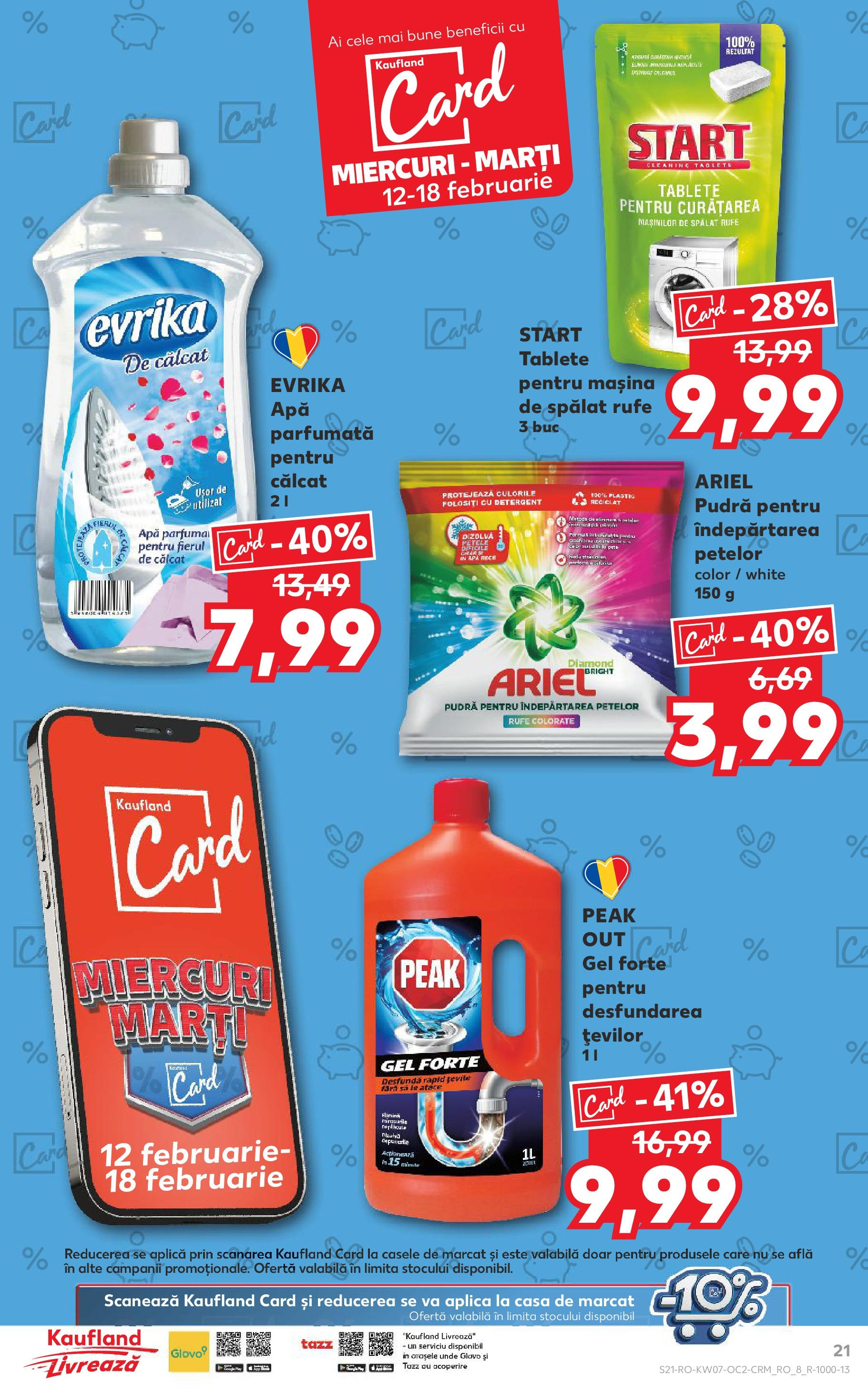 Catalog Kaufland - Bucureşti 12.02.2025 - Revista si Oferta | Pagină: 21 | Produse: Pudră, Detergent, Îndepărtarea petelor, Apă