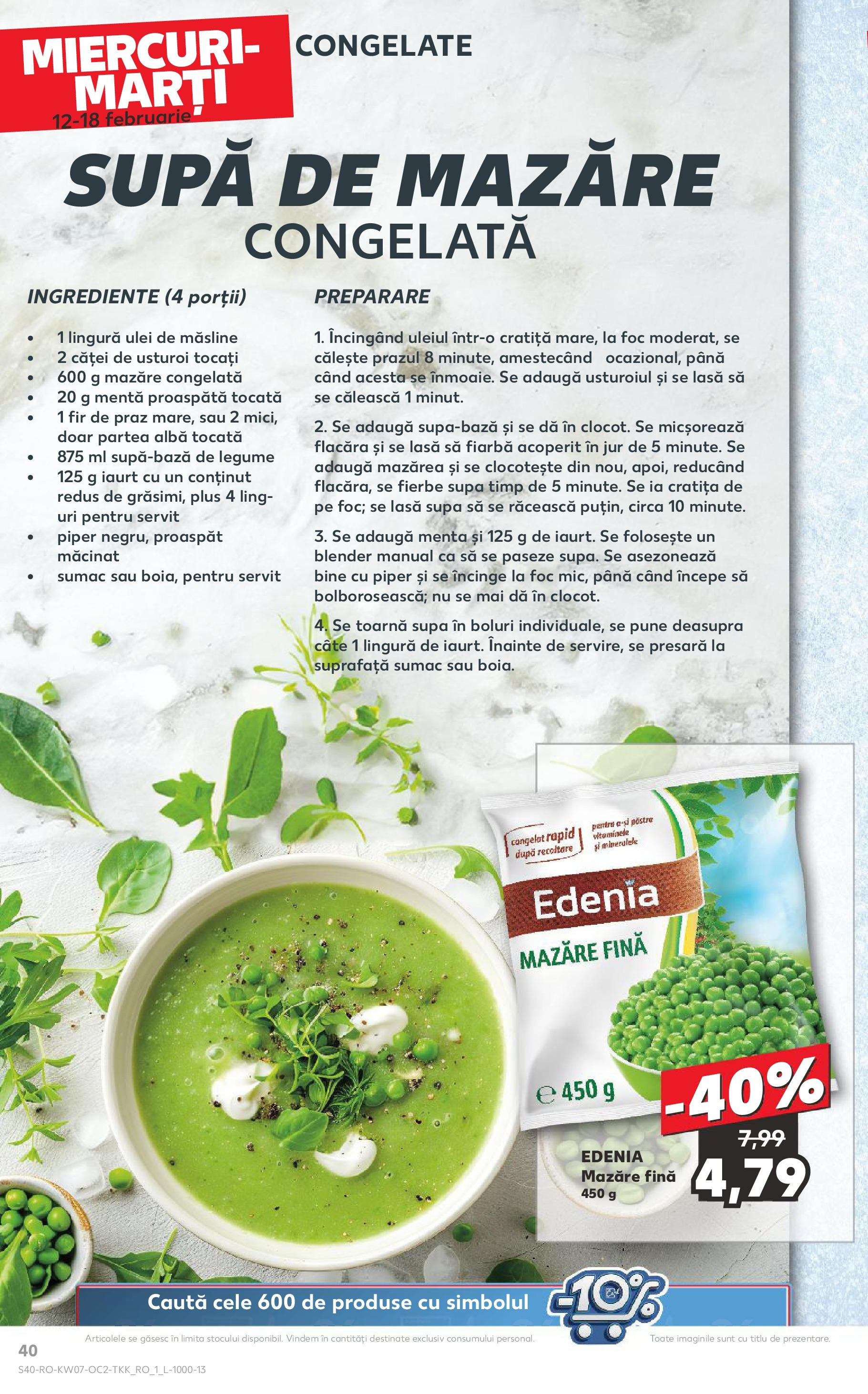 Catalog Kaufland - Bucureşti 12.02.2025 - Revista si Oferta | Pagină: 40 | Produse: Mazăre, Măsline, Iaurt, Legume