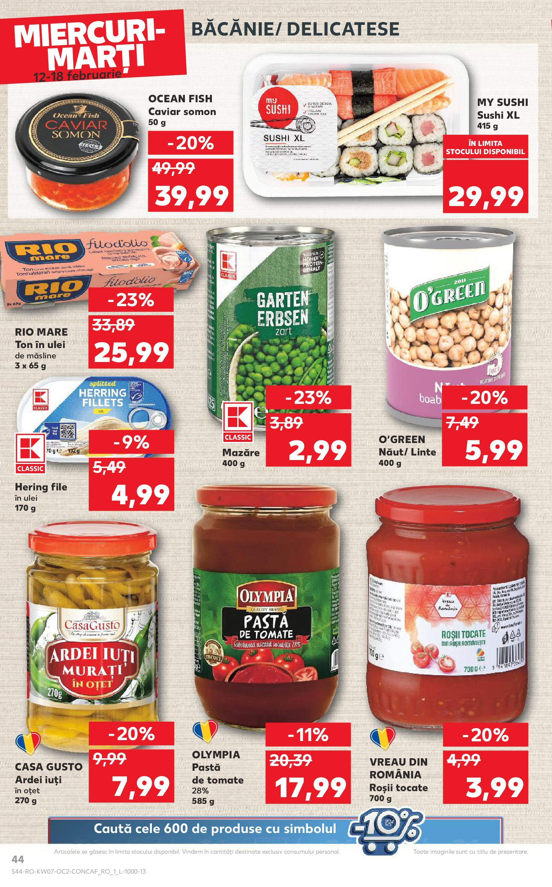 Catalog Kaufland - Bucureşti 12.02.2025 - Revista si Oferta | Pagină: 44 | Produse: Feijoa Meyvesi, Sushi, Ardei, Oțet