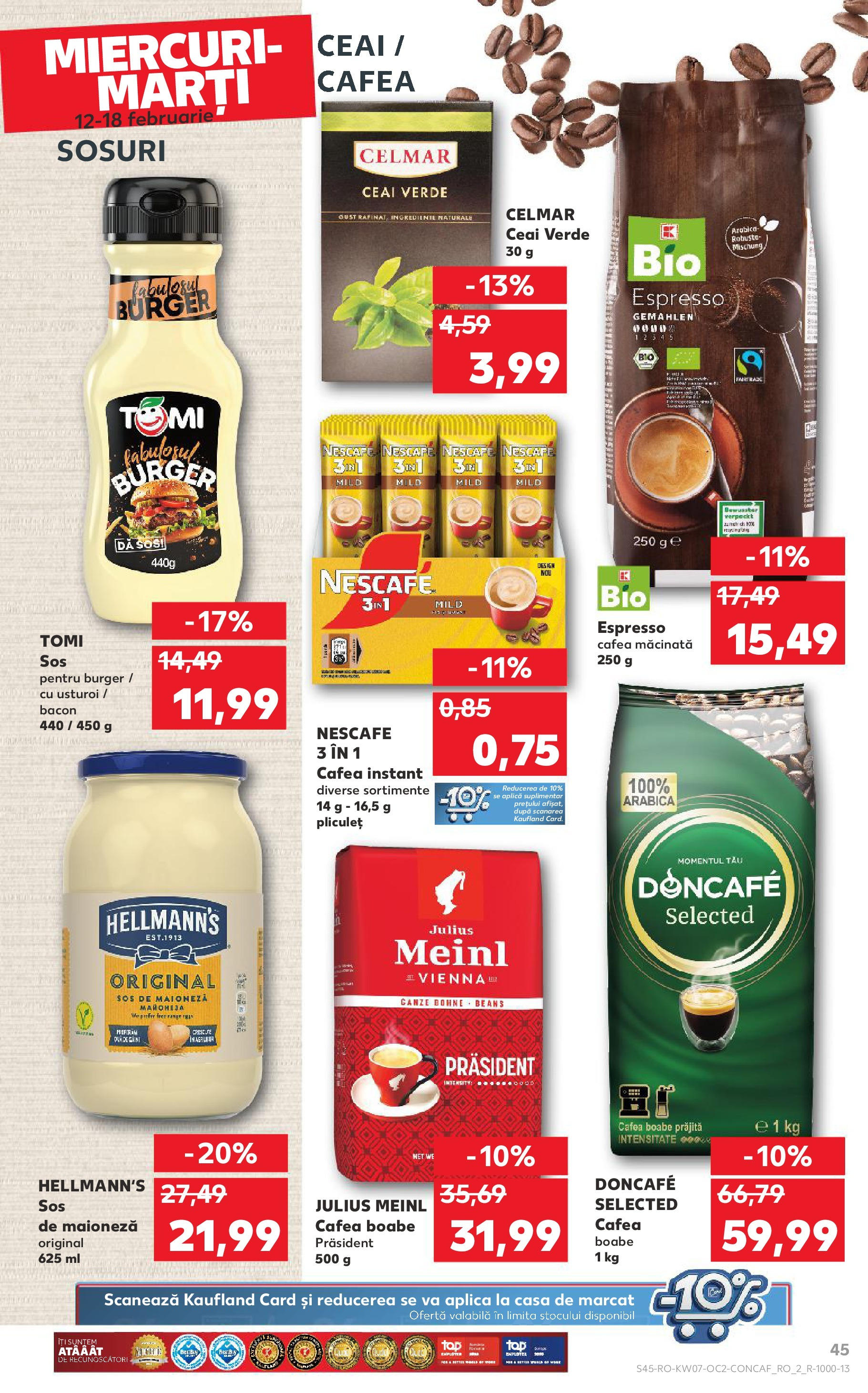 Catalog Kaufland - Bucureşti 12.02.2025 - Revista si Oferta | Pagină: 45 | Produse: Burger, Maioneză, Sos, Usturoi