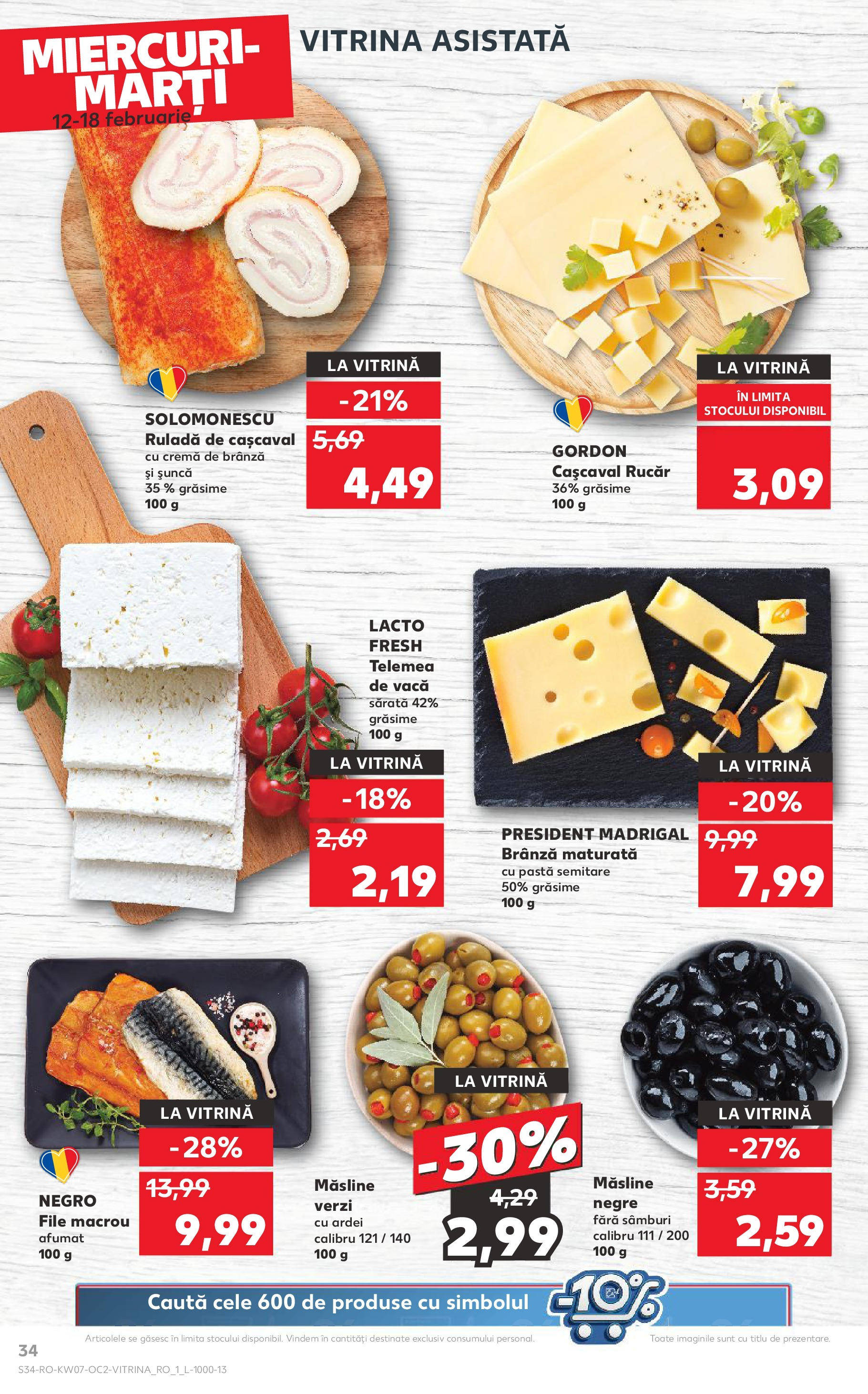 Catalog Kaufland - Bucureşti 12.02.2025 - Revista si Oferta | Pagină: 34 | Produse: Vitrină, Măsline, Cremă, Cremă de brânză