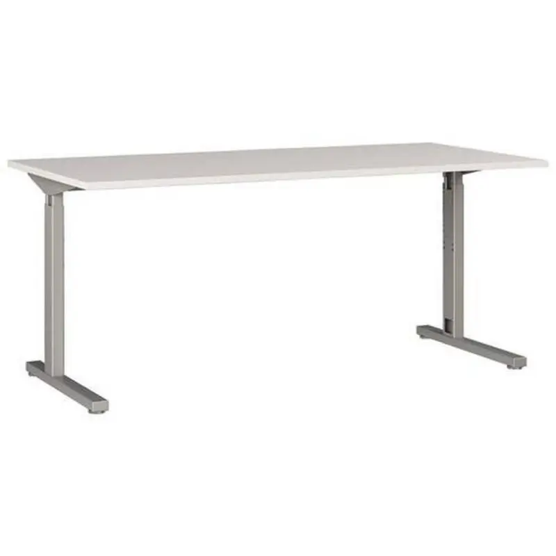 Schreibtisch B 180 H 70 cm Gw-Profi, Grau/Silberfarben