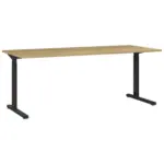 Möbelix Schreibtisch B 180 H 70 cm Gw-Profi, Eiche Dekor/Schwarz