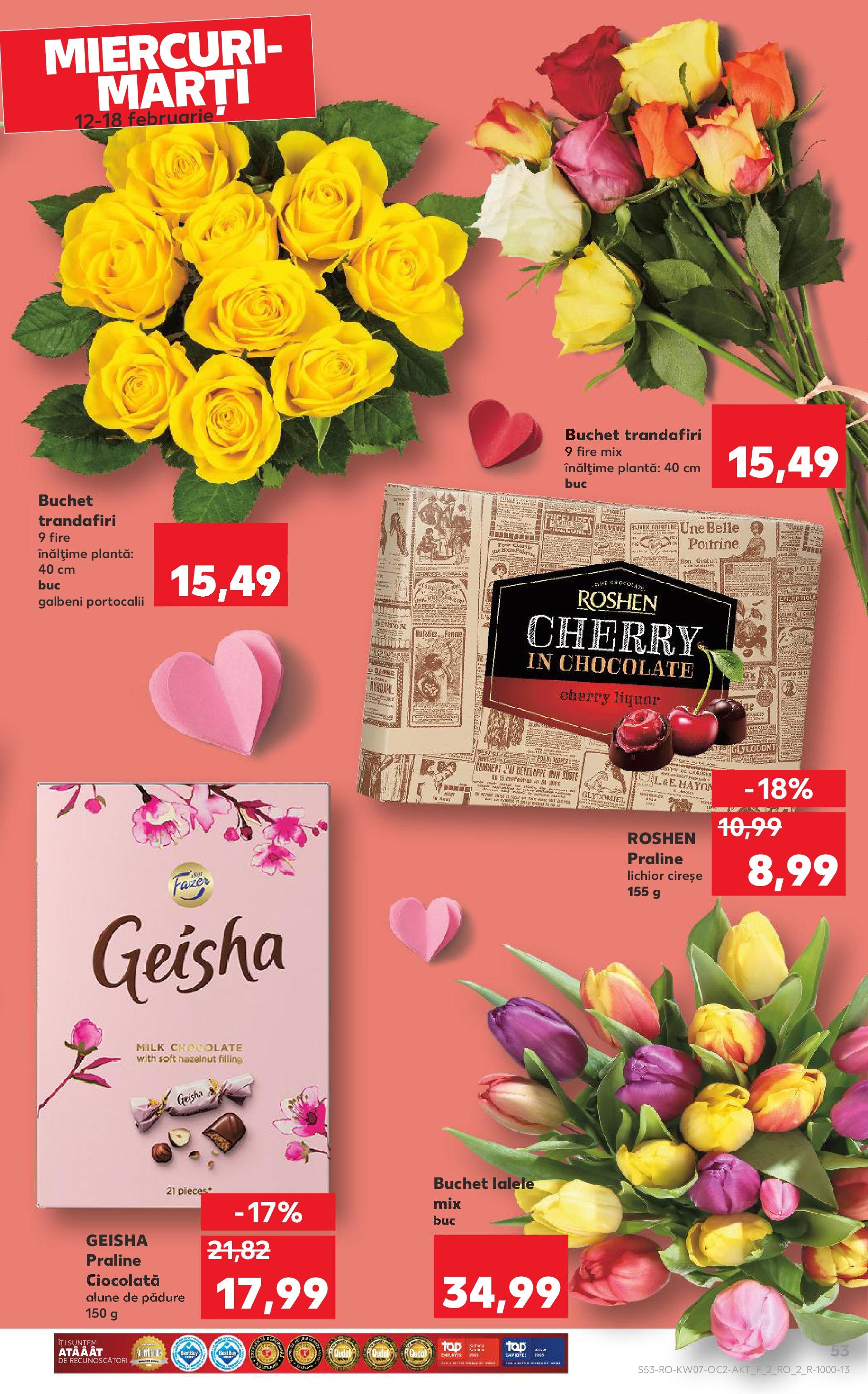 Catalog Kaufland - Bucureşti 12.02.2025 - Revista si Oferta | Pagină: 53 | Produse: Alune, Praline, Ciocolată, Cireșe