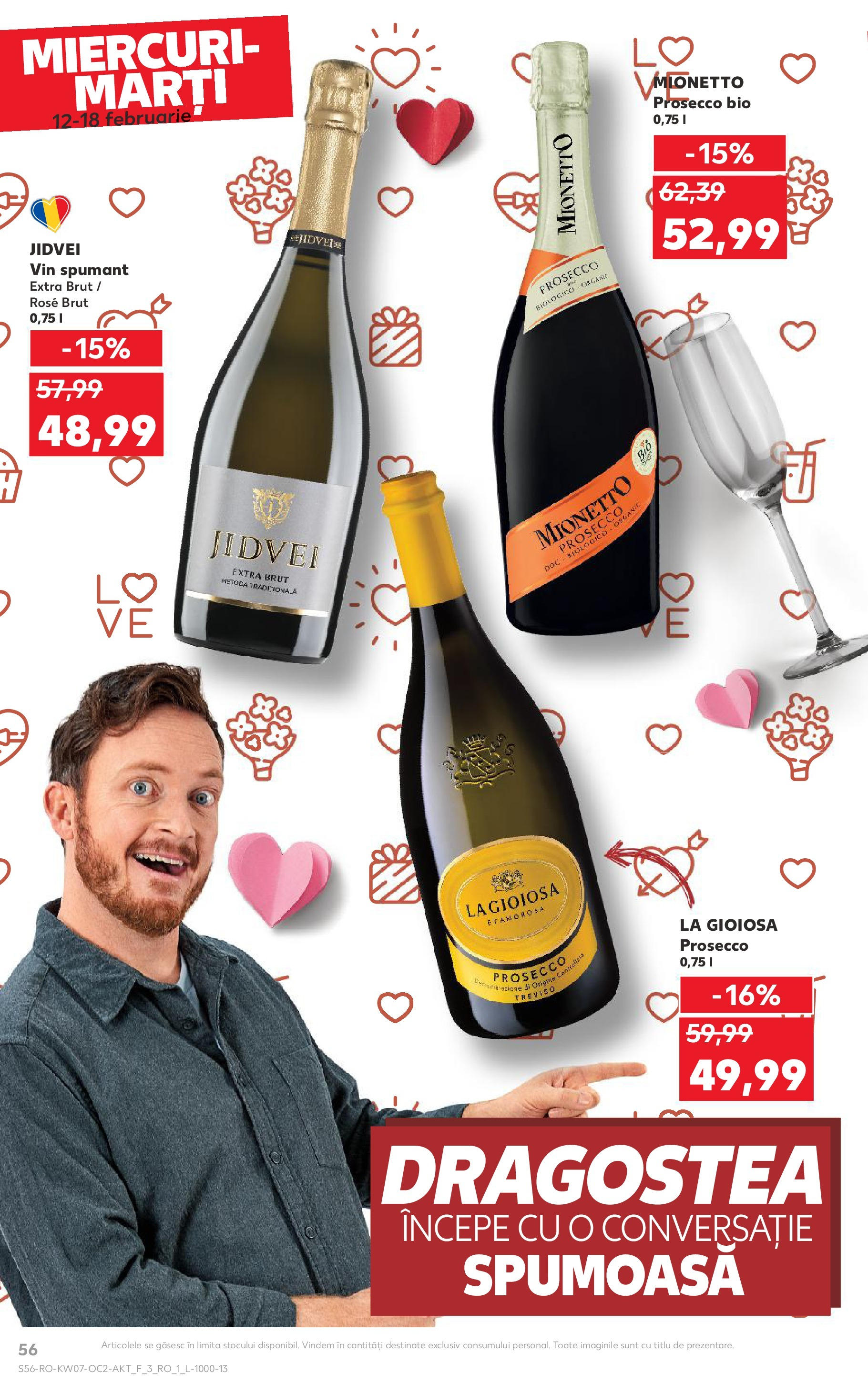 Catalog Kaufland - Bucureşti 12.02.2025 - Revista si Oferta | Pagină: 56 | Produse: Şerit ödül, Prosecco, Vin