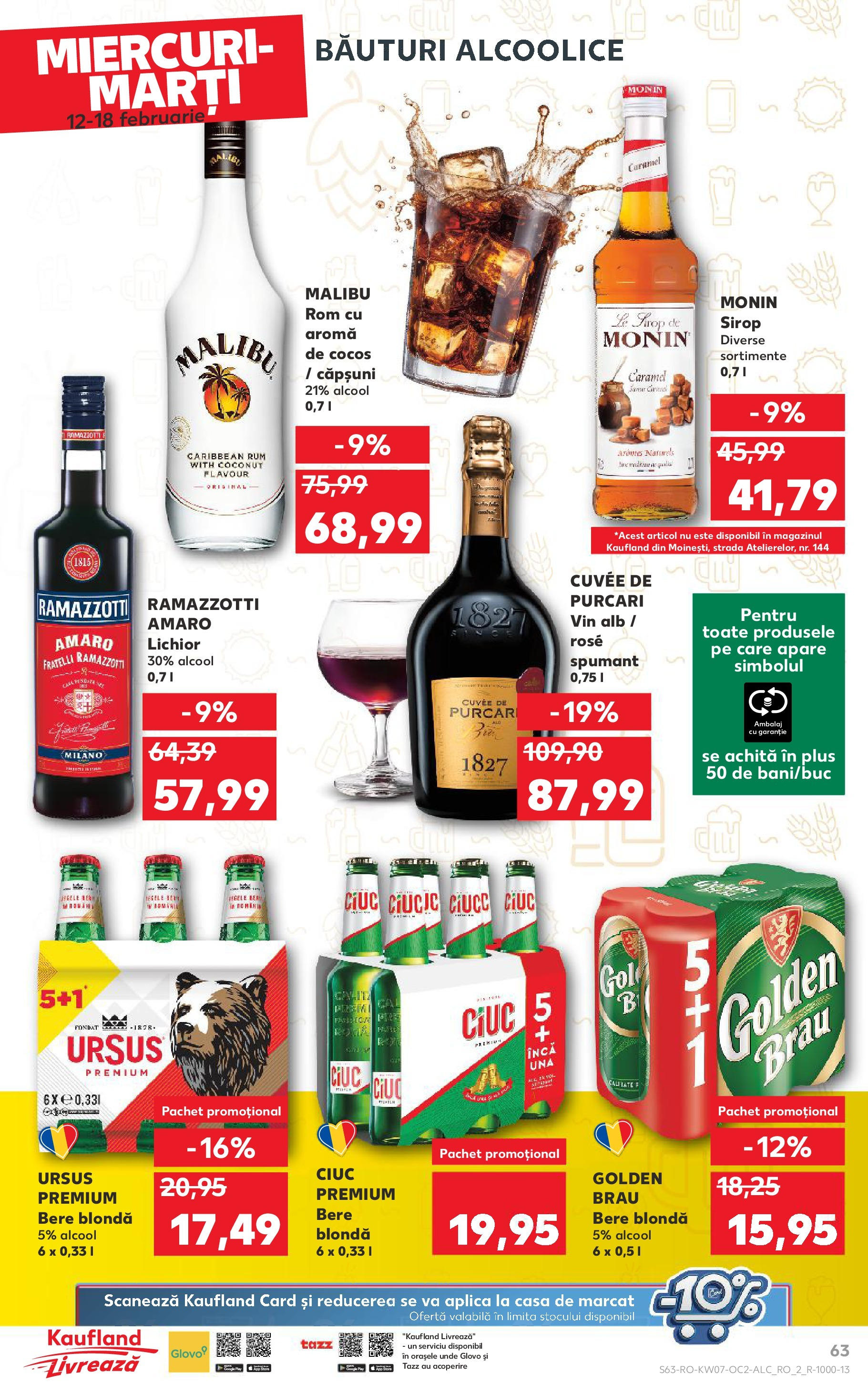 Catalog Kaufland - Bucureşti 12.02.2025 - Revista si Oferta | Pagină: 63 | Produse: Lichior, Bere, Rom, Căpșuni