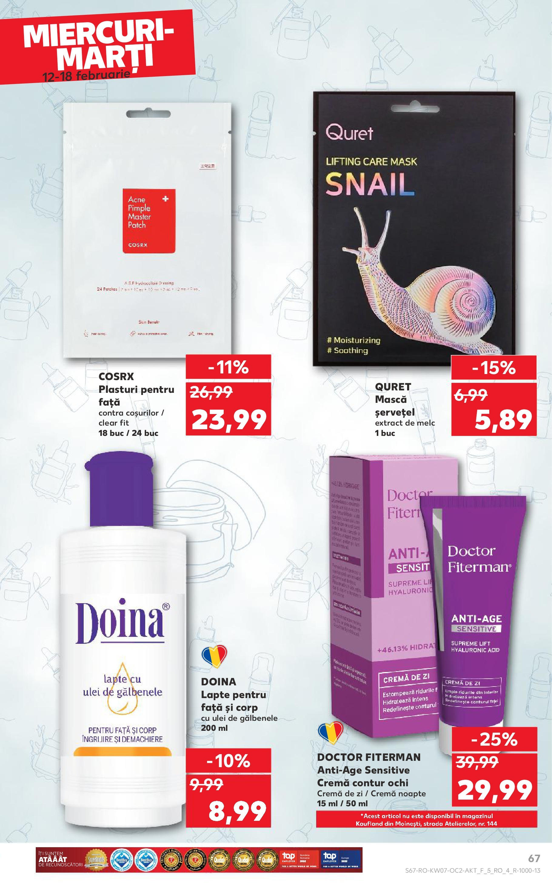 Catalog Kaufland - Bucureşti 12.02.2025 - Revista si Oferta | Pagină: 67 | Produse: Cremă de zi, Lapte, Cremă, Ulei