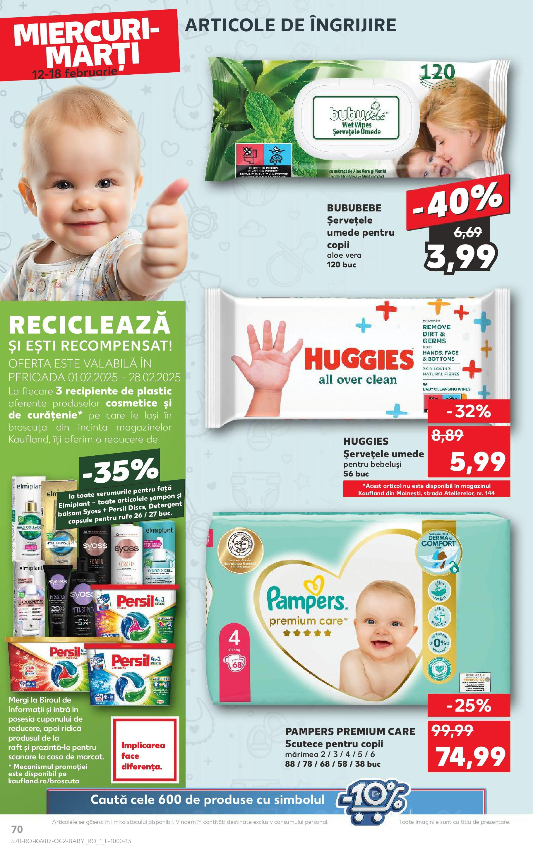 Catalog Kaufland - Bucureşti 12.02.2025 - Revista si Oferta | Pagină: 70 | Produse: Raft, Șampon, Detergent, Șervețele umede