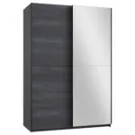 Möbelix Schwebetürenschrank + Spiegel B: 135 Cm Herne, Graphit