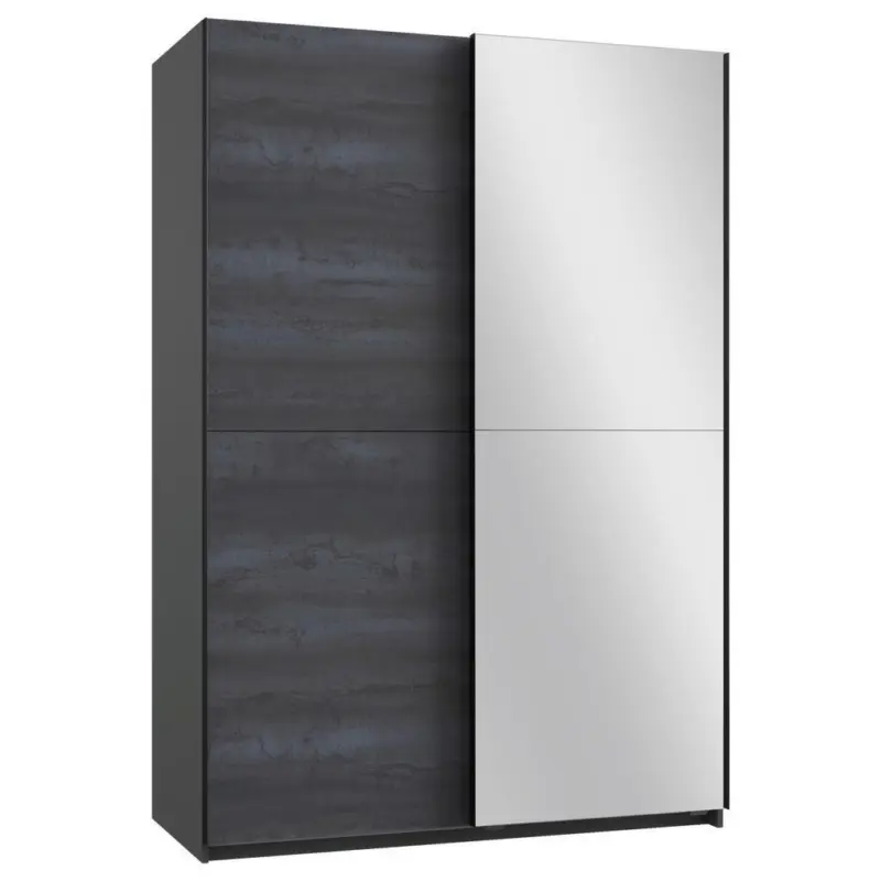 Schwebet&uuml;renschrank + Spiegel B: 135 Cm Herne, Graphit