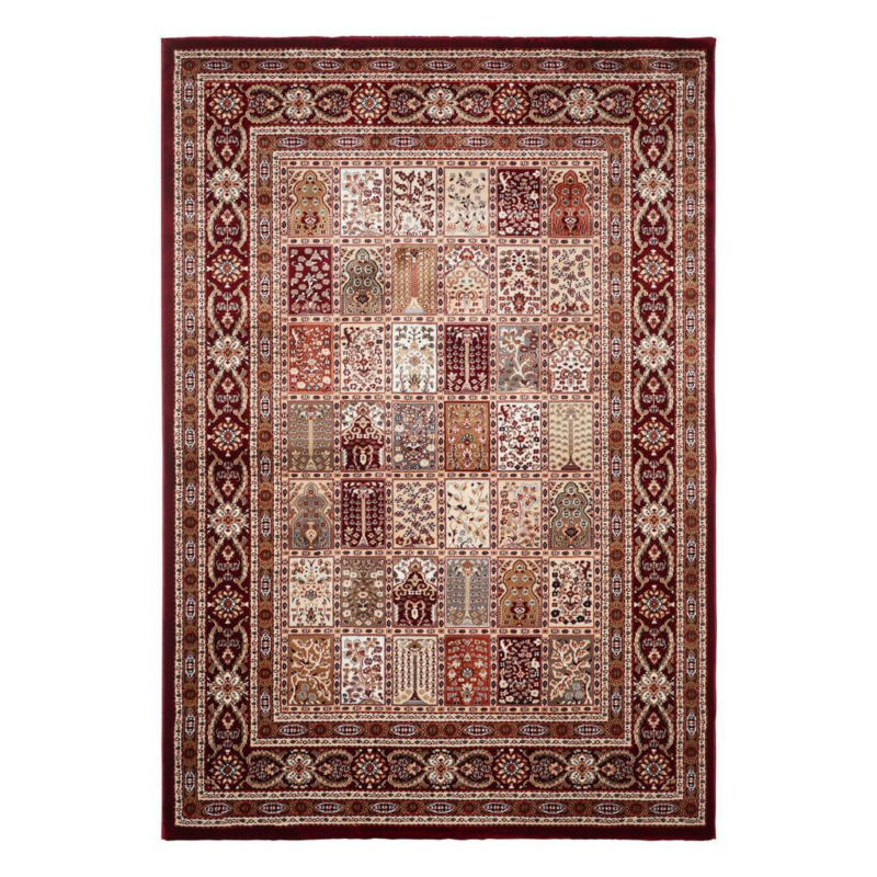 Orientalischer Webteppich Rot Naturfaser Alois 80x150 cm