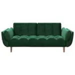 Möbelix 2-Sitzer-Sofa mit Schlaffunkt. Scarlett Grün Samt