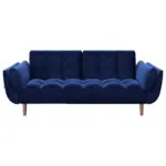 Möbelix 2-Sitzer-Sofa mit Schlaffunkt. Scarlett Blau Samt