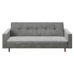 3-Sitzer-Sofa mit Schlaffunkt. Shirley Grau Samt