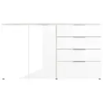Möbelix Sideboard Mit Glasfronten B: 184 Cm Gw-Oakland, Weiß