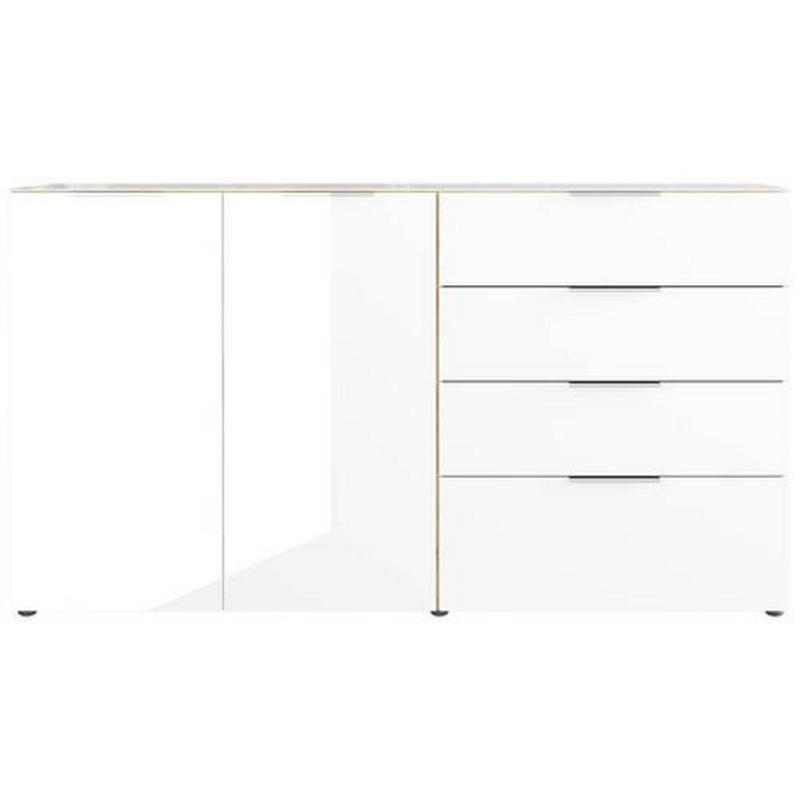 Sideboard Mit Glasfronten B: 184 Cm Gw-Oakland, Weiß