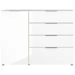 Möbelix Sideboard Mit Glasfronten B: 134 Cm Gw-Oakland, Weiß
