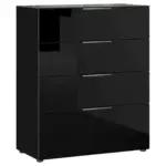 Möbelix Kommode Mit Glasfront B: 83 Cm Gw-Oakland, Schwarz